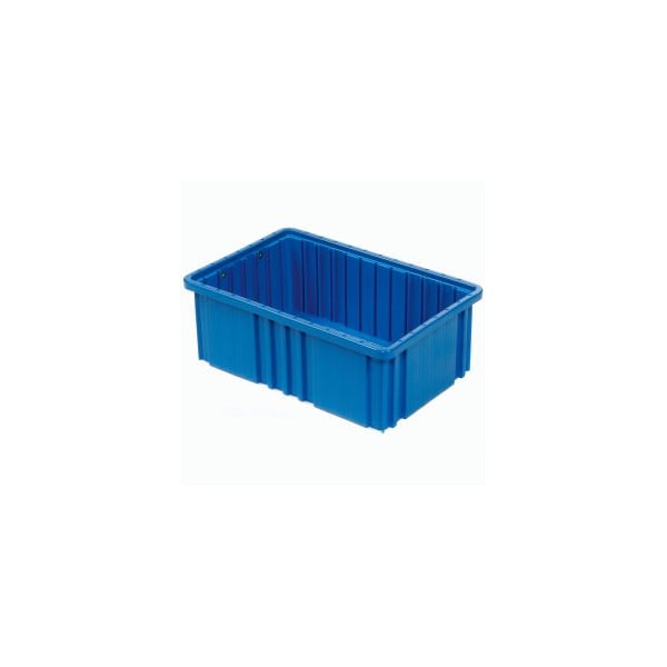 Quantum Storage Systems GEC 153; Plastic Dividable Grid Container - DG92060, 16-1/2L x 10-7/8W x 6H, Blue, PK8 DG92060BL - main